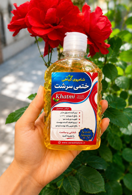 شامپو ختمی ارگانیک سرشت - ضد ریزش و نرمکننده طبیعی